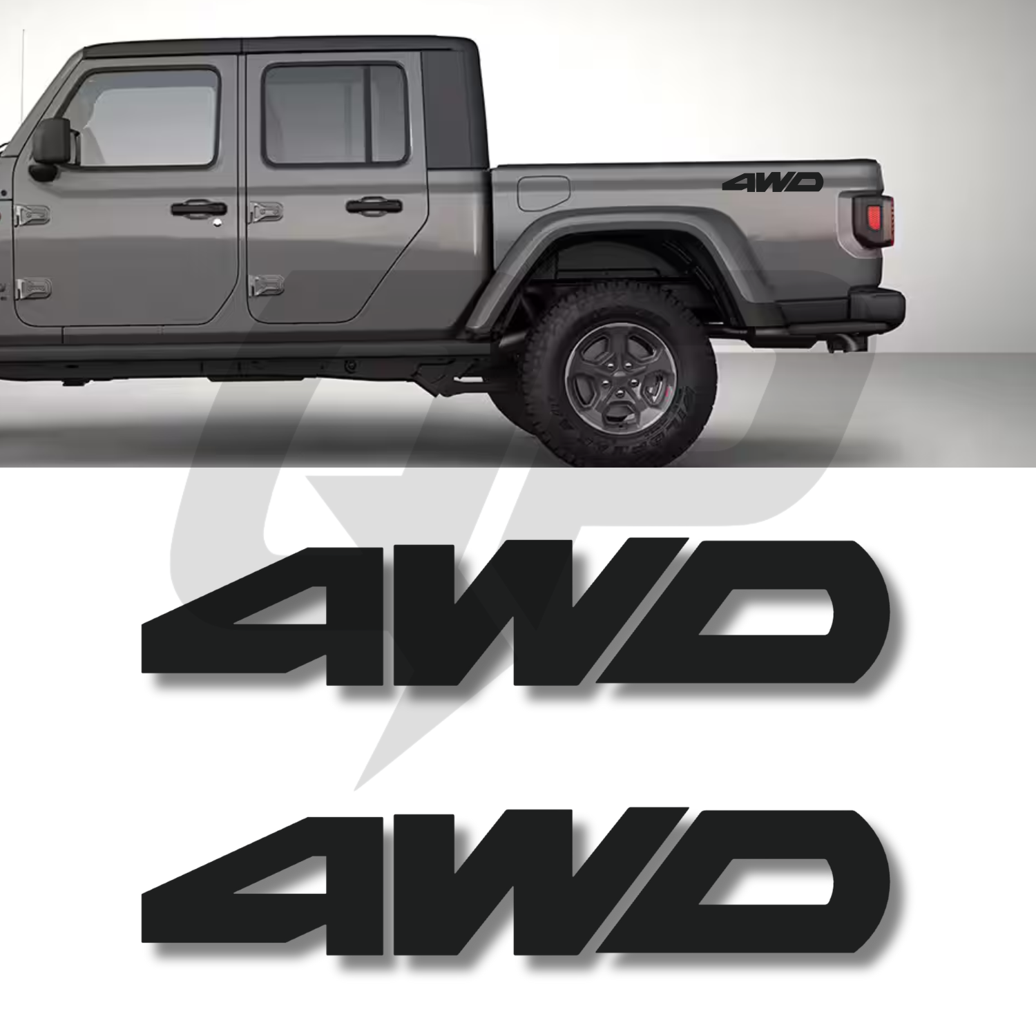 Jeep Gladiator Side Rear Fender 4x4 Decal Kits - Set of 2
