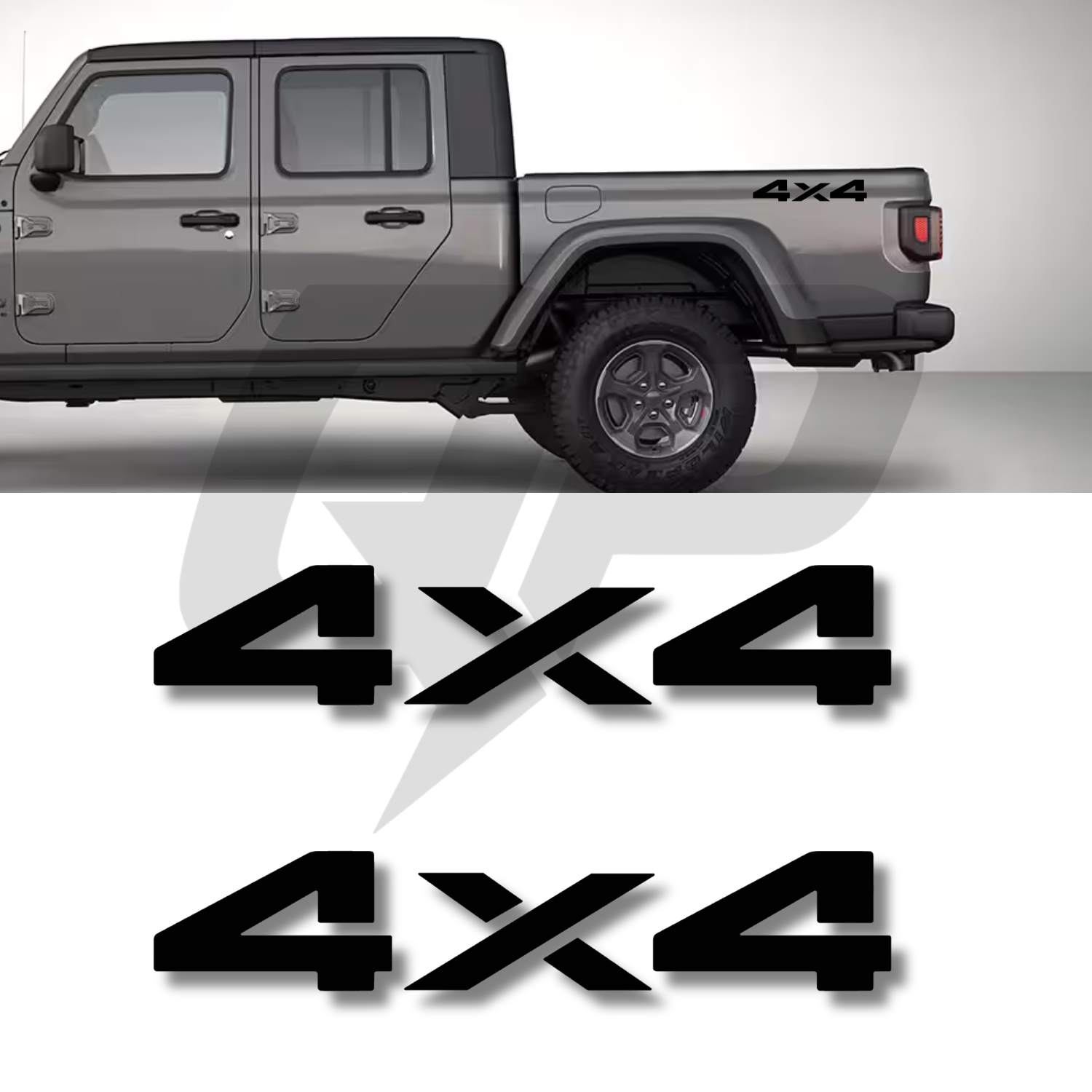 Jeep Gladiator Side Rear Fender 4x4 Decal Kits - Set of 2