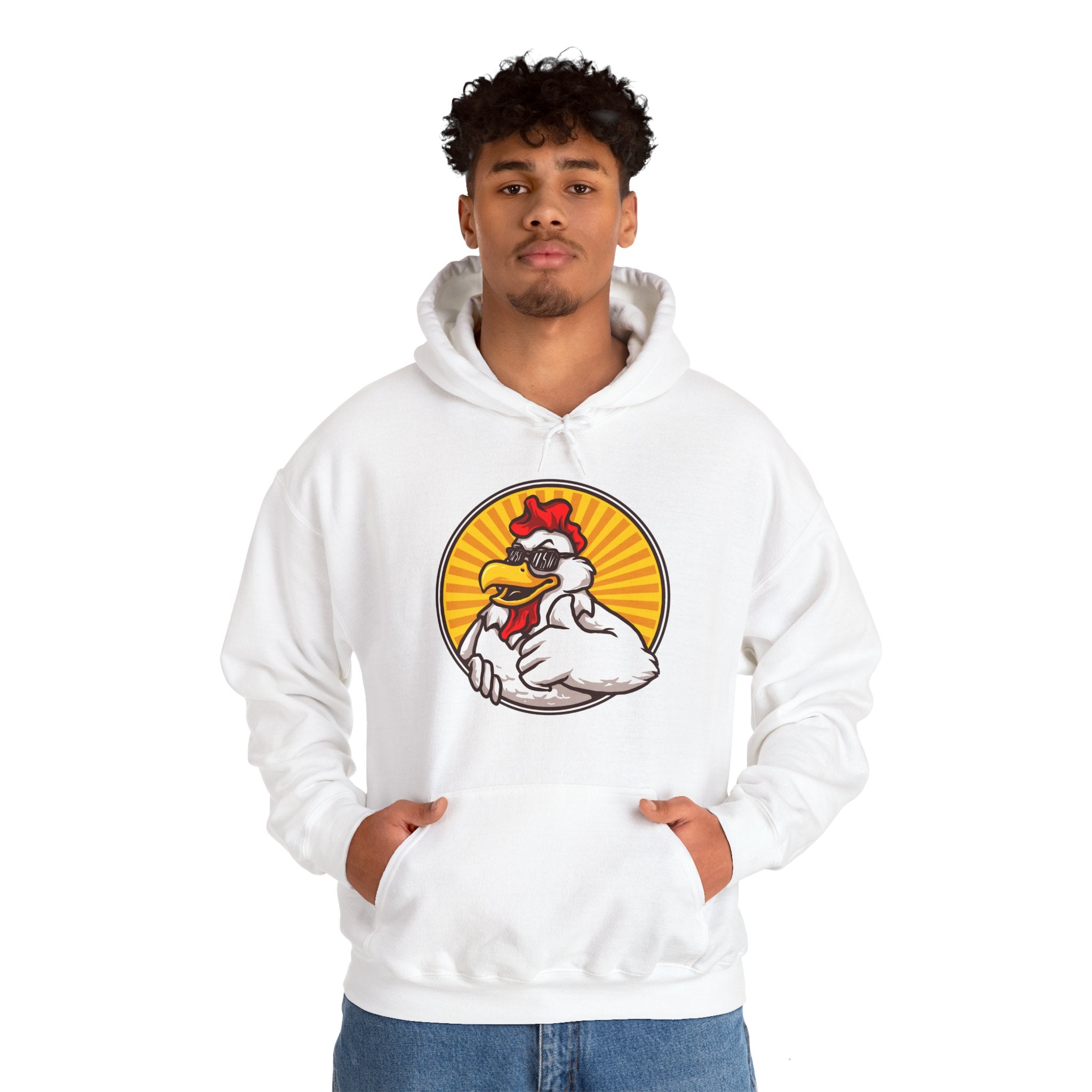 Funny Thumbs Up Chicken Unisex Graphic Novelty Hoodie