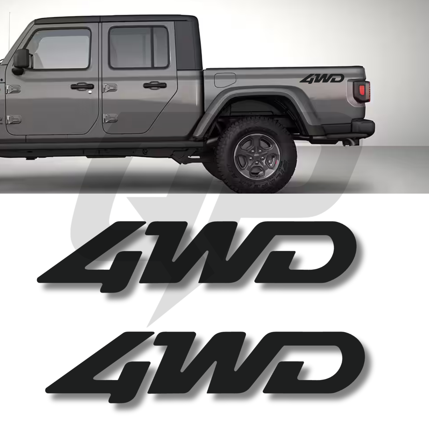 Jeep Gladiator Side Rear Fender 4x4 Decal Kits - Set of 2