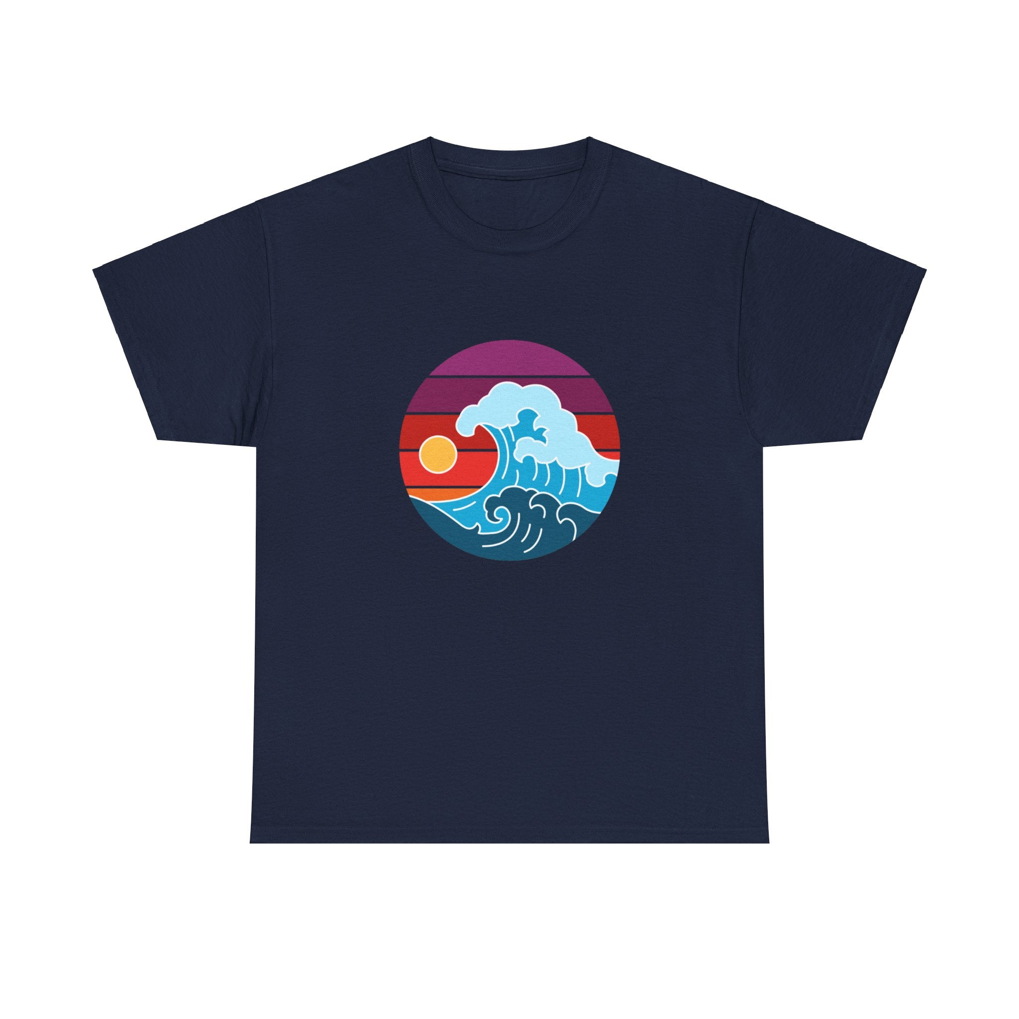 Wave Sunset Ocean Unisex Graphic Novelty Shirt Tee