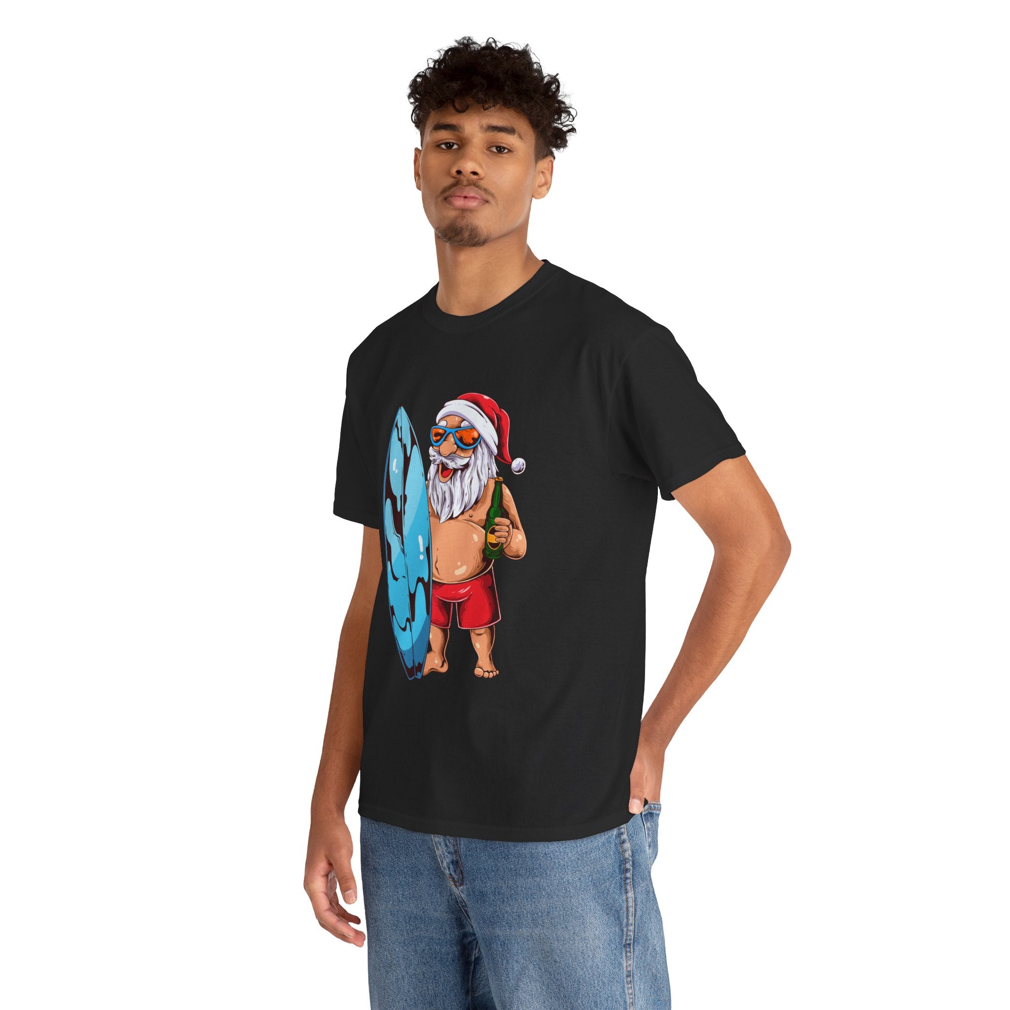 Santa Surfing Surfboard Christmas Holiday Unisex T-Shirt