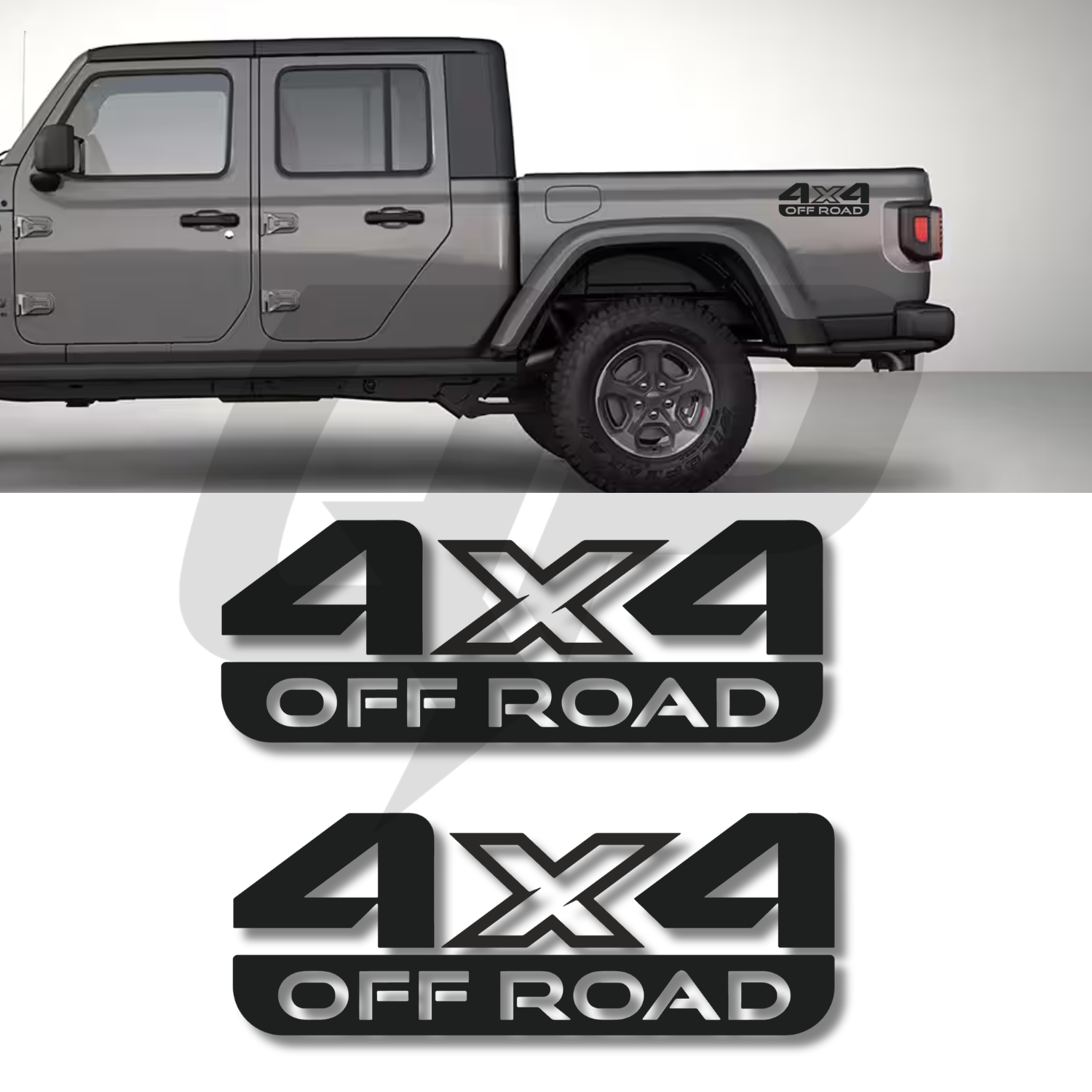 Jeep Gladiator Side Rear Fender 4x4 Decal Kits - Set of 2
