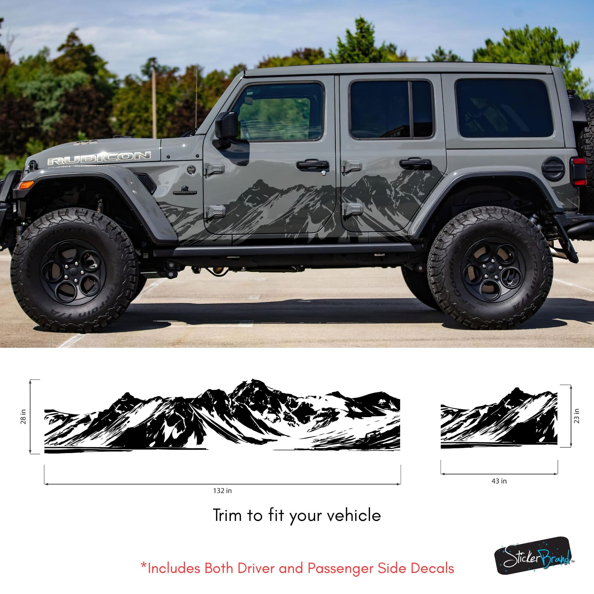 Mountain Truck Graphic Decal. Overland Vinyl Decal. #7085