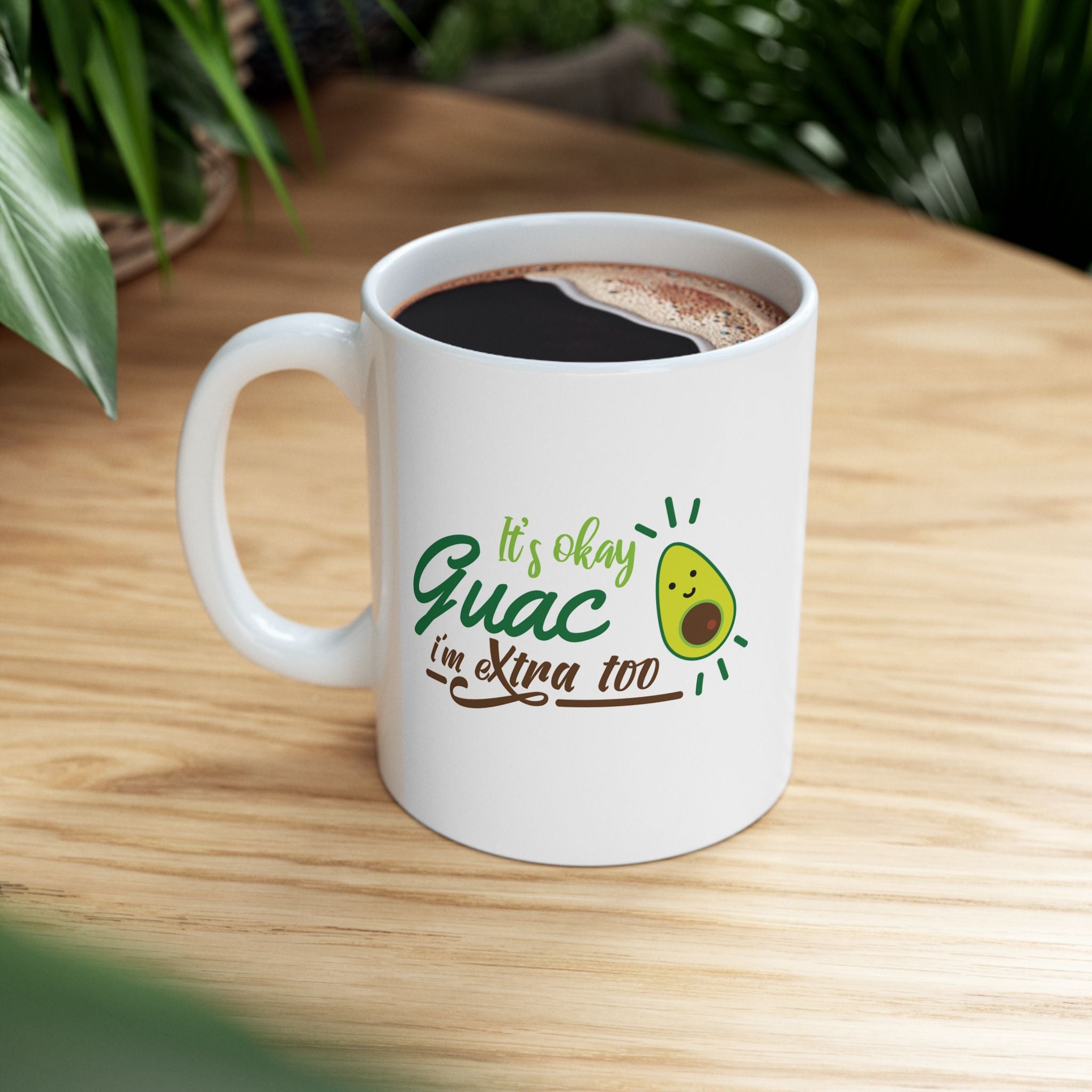 Funny Avocado Novelty Graphic Ceramic Coffee Mug