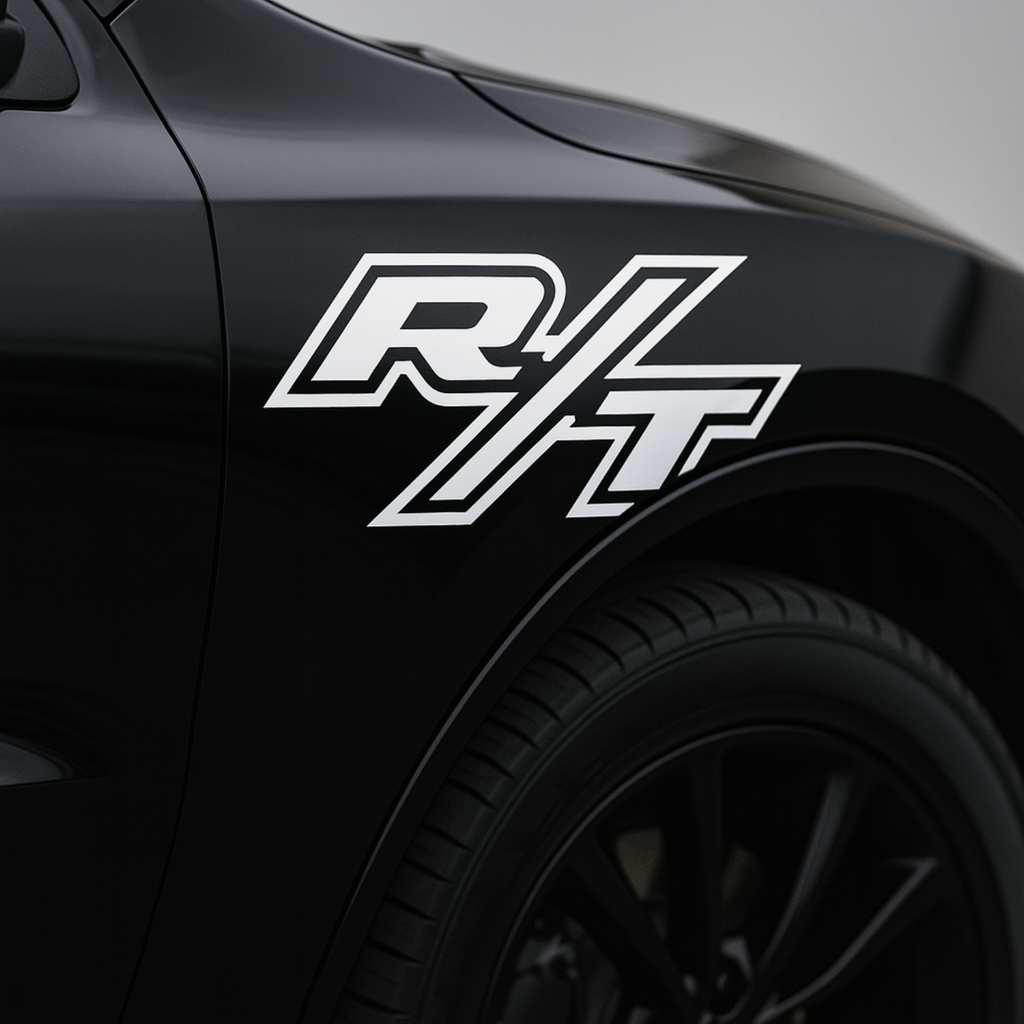 Juego de 2 calcomanías con el logotipo del Dodge Charger, Challenger y Durango R/T