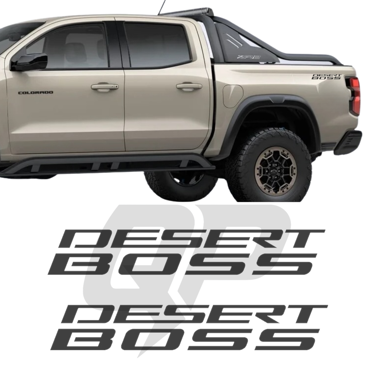 Kit de calcomanías para guardabarros trasero de 12" para Chevy Colorado Desert Boss
