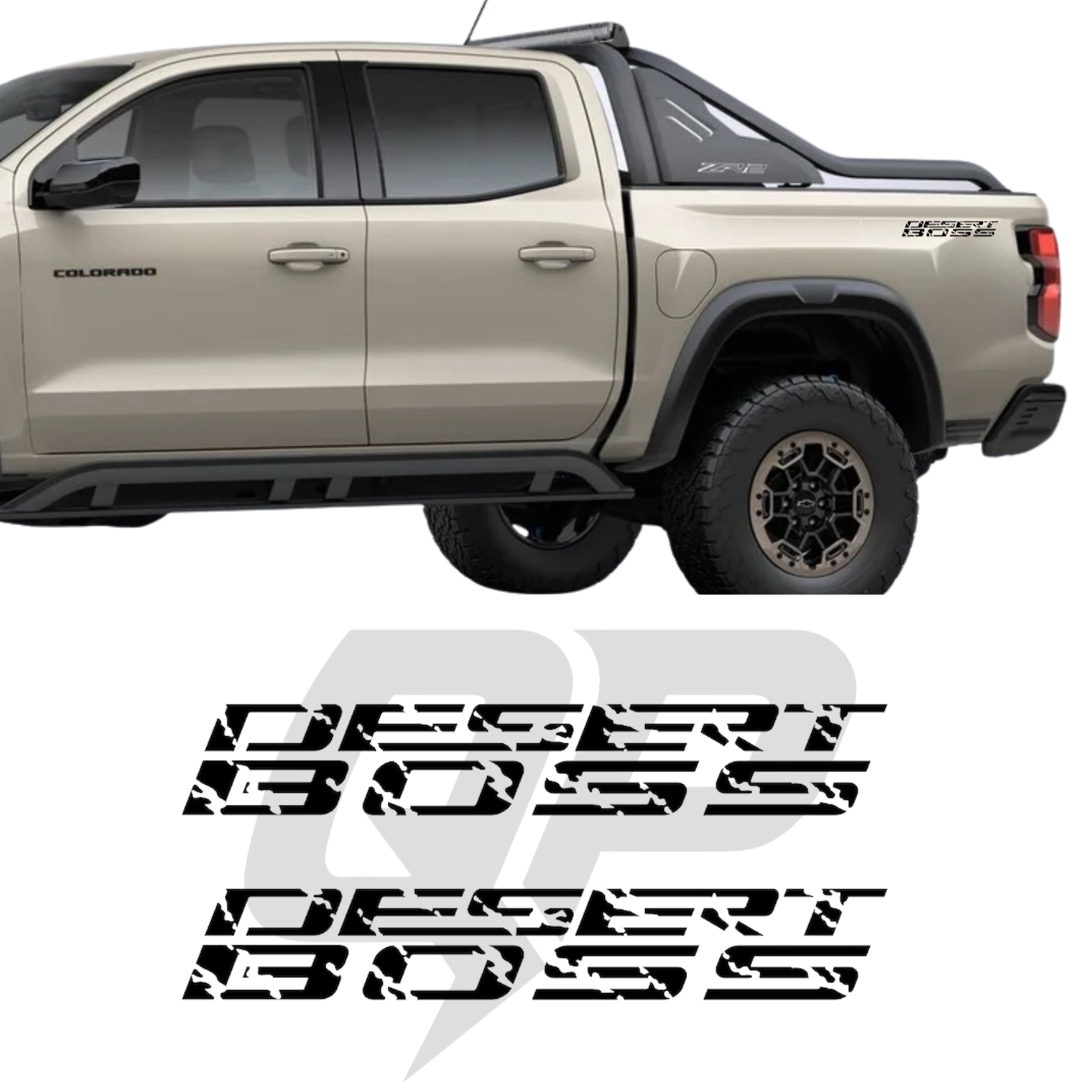 Kit de calcomanías para guardabarros trasero de 12" para Chevy Colorado Desert Boss