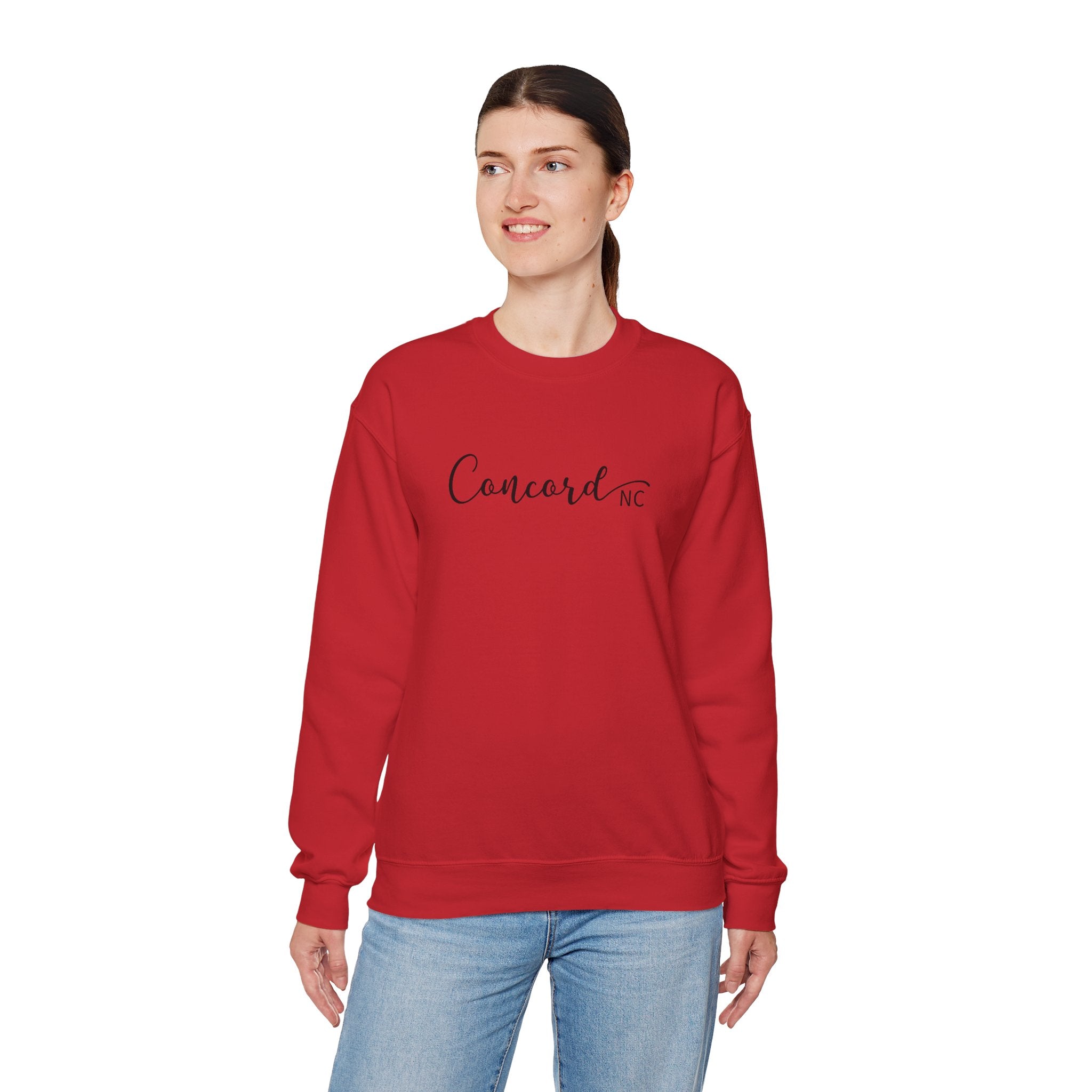 Concord North Carolina NC State Cursive Crewneck Sweatshirt