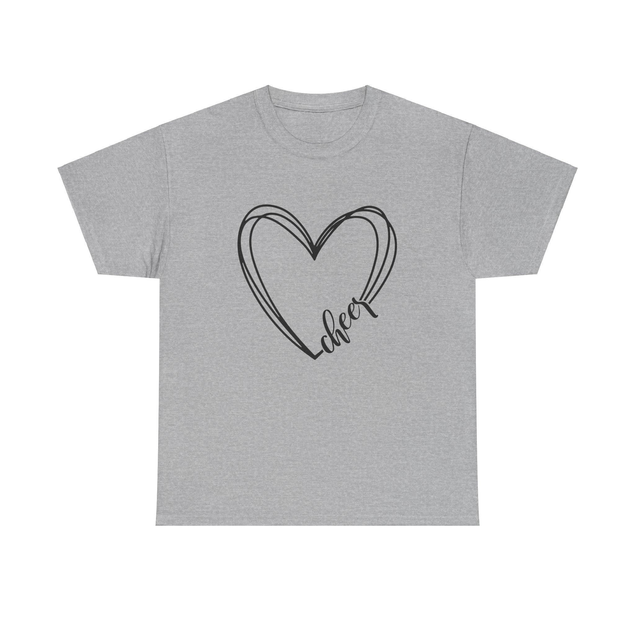 Cute Cheerleading Heart Shaped Unisex Graphic Novelty Tee