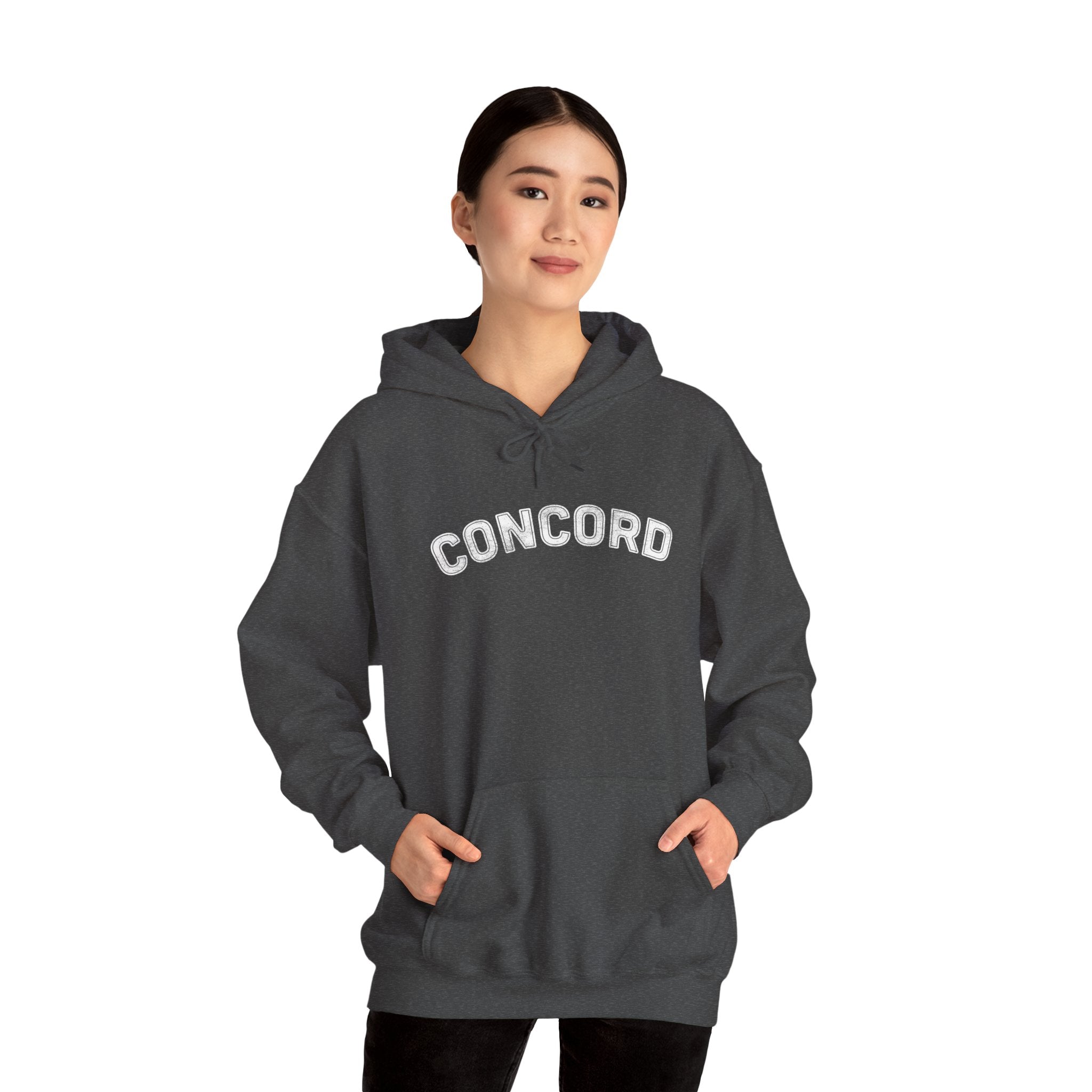 Concord North Carolina NC Curved Font Hoodie