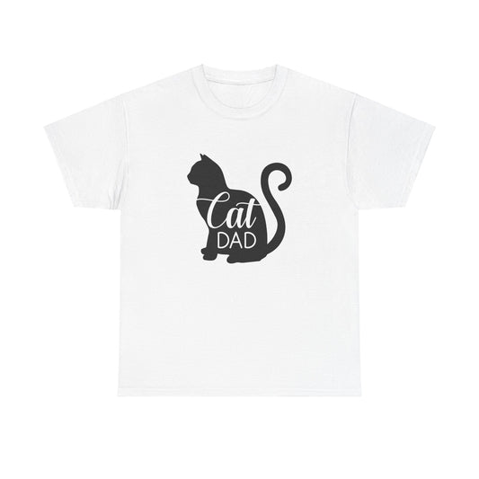 Men's Cat Dad Father Graphic Novelty Gift Tee