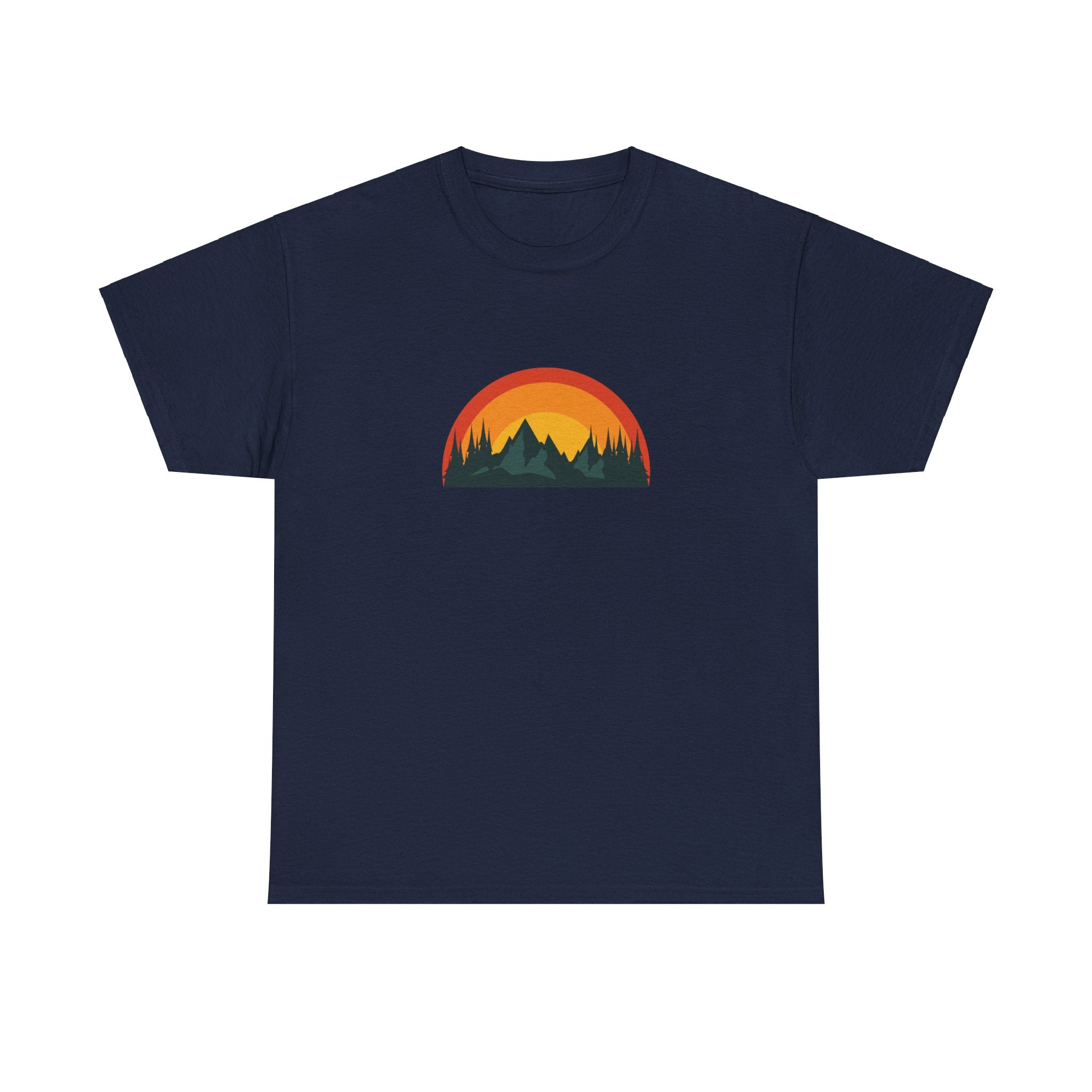 Retro Distressed Mountain Camping Outdoor Unisex Graphic Novelty Shirt Tee