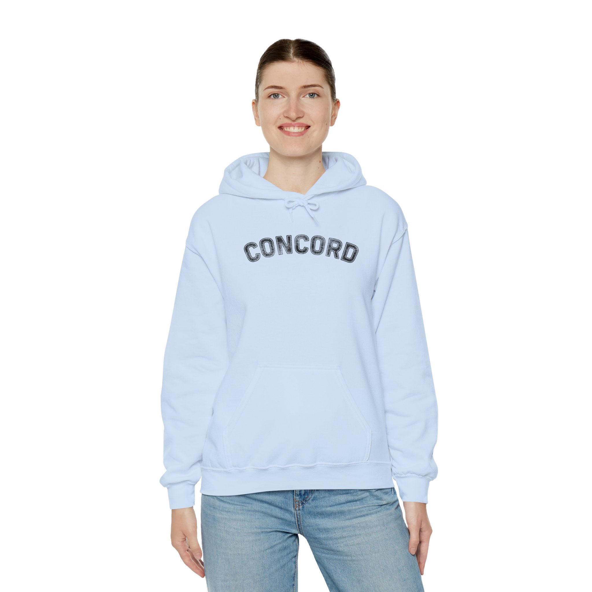 Concord North Carolina NC Curved Font Hoodie