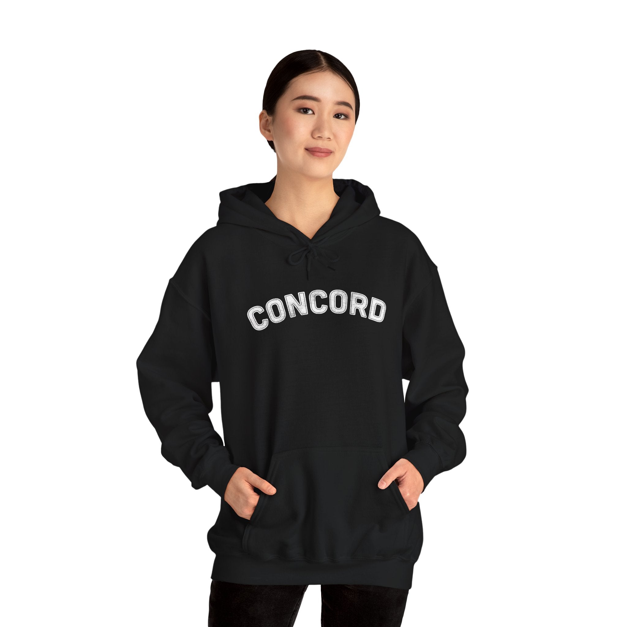 Concord North Carolina NC Curved Font Hoodie