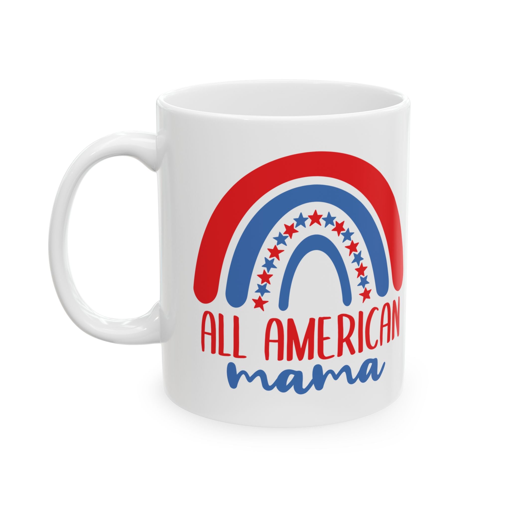 All American Mama Mom Patriotic USA Ceramic Coffee Mug