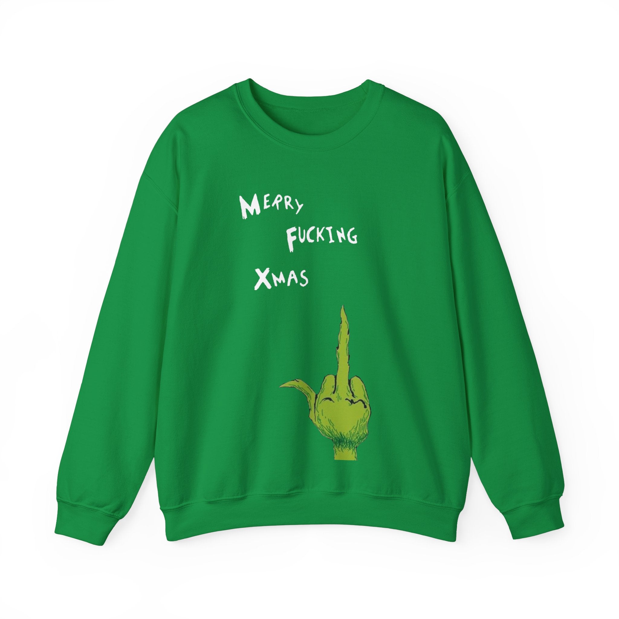 Merry F*cking Christmas Funny Grinch Movie Unisex Crewneck Sweatshirt