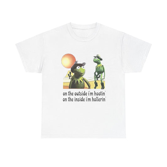 Funny Kermit Meme Hootin & Hollerin Unisex Graphic Novelty T-Shirt