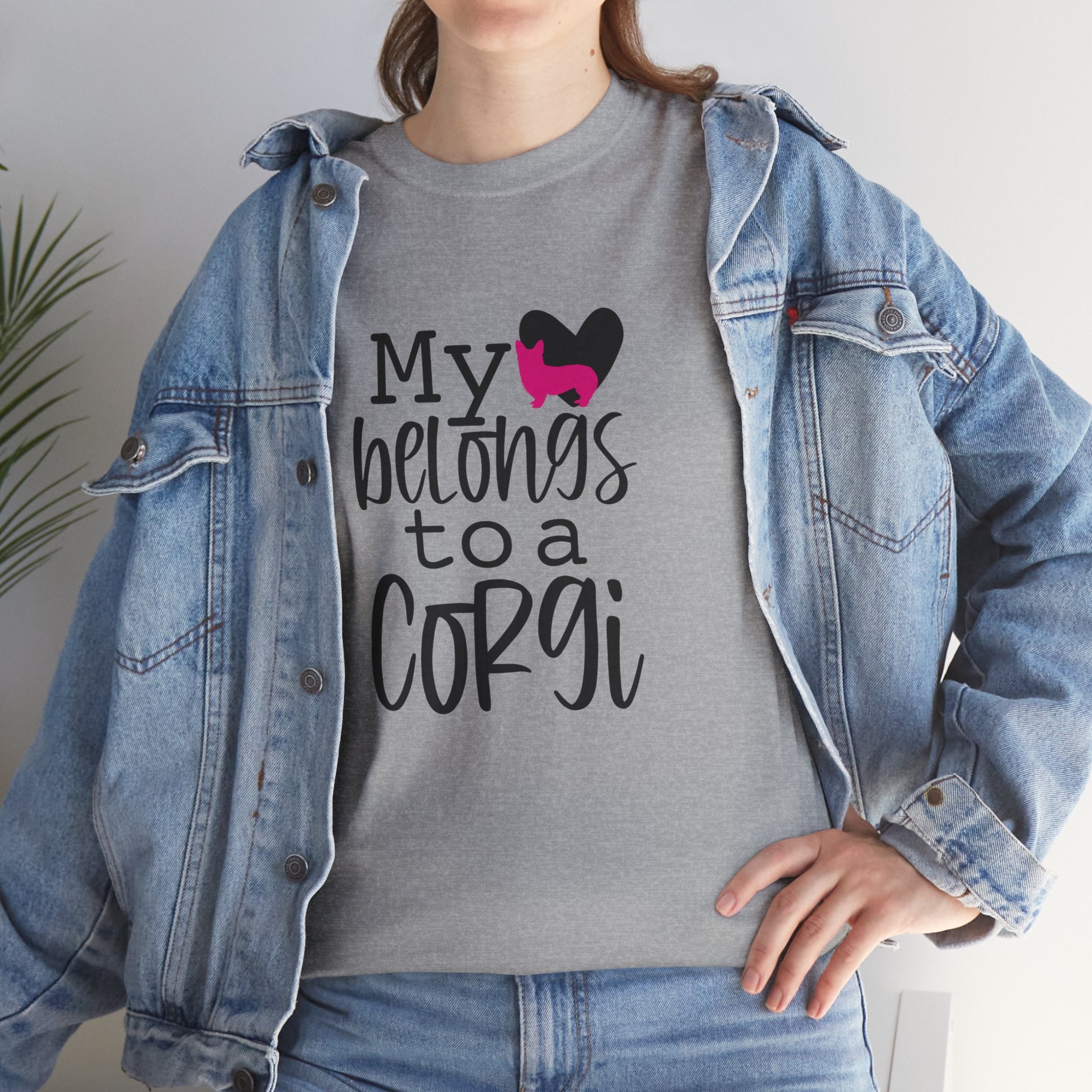 My Love Belongs To A Corgi Dog Lover Gift Unisex Graphic Novelty Tee