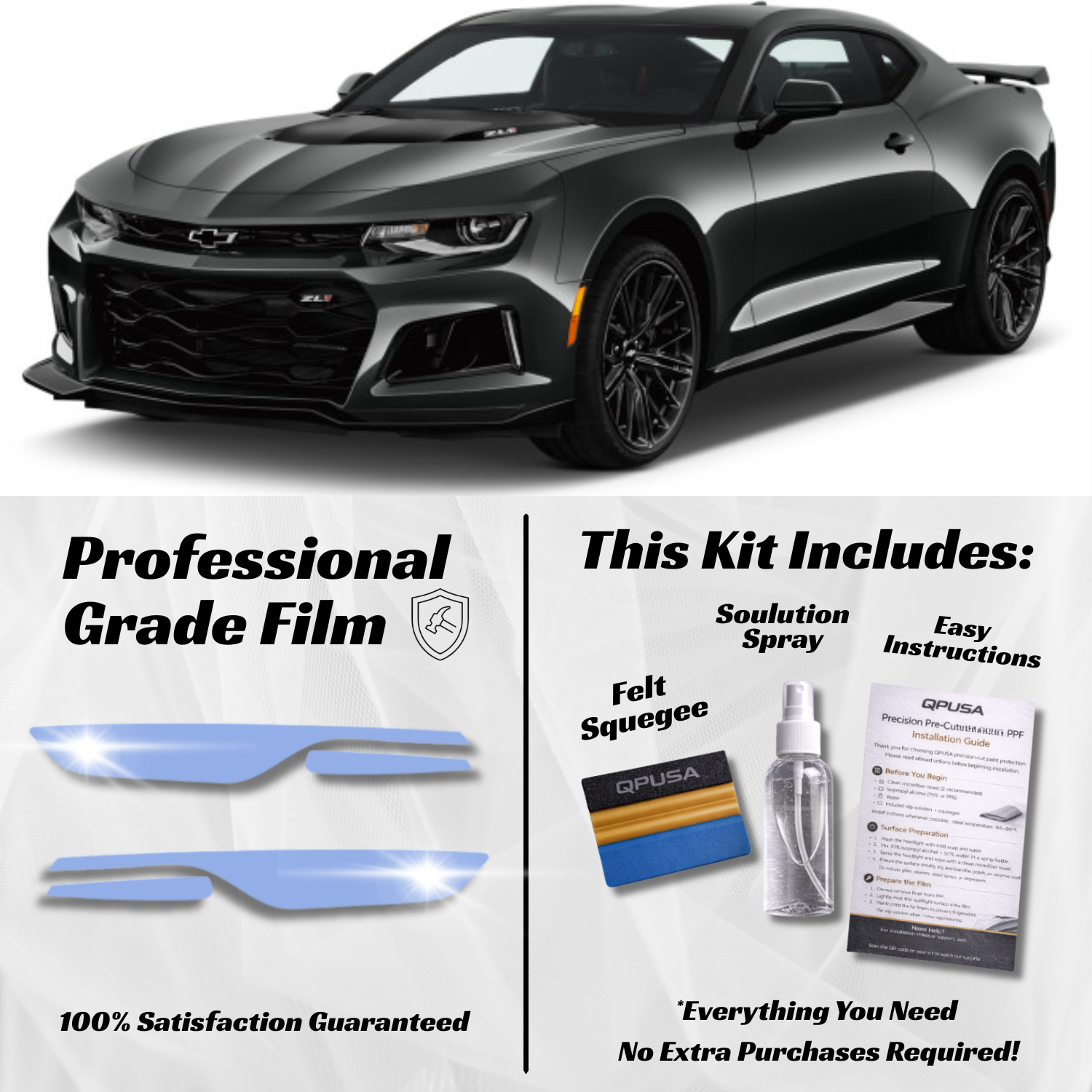 Chevrolet Camaro (2020+) Headlight PPF Protection Kit - Pre-Cut