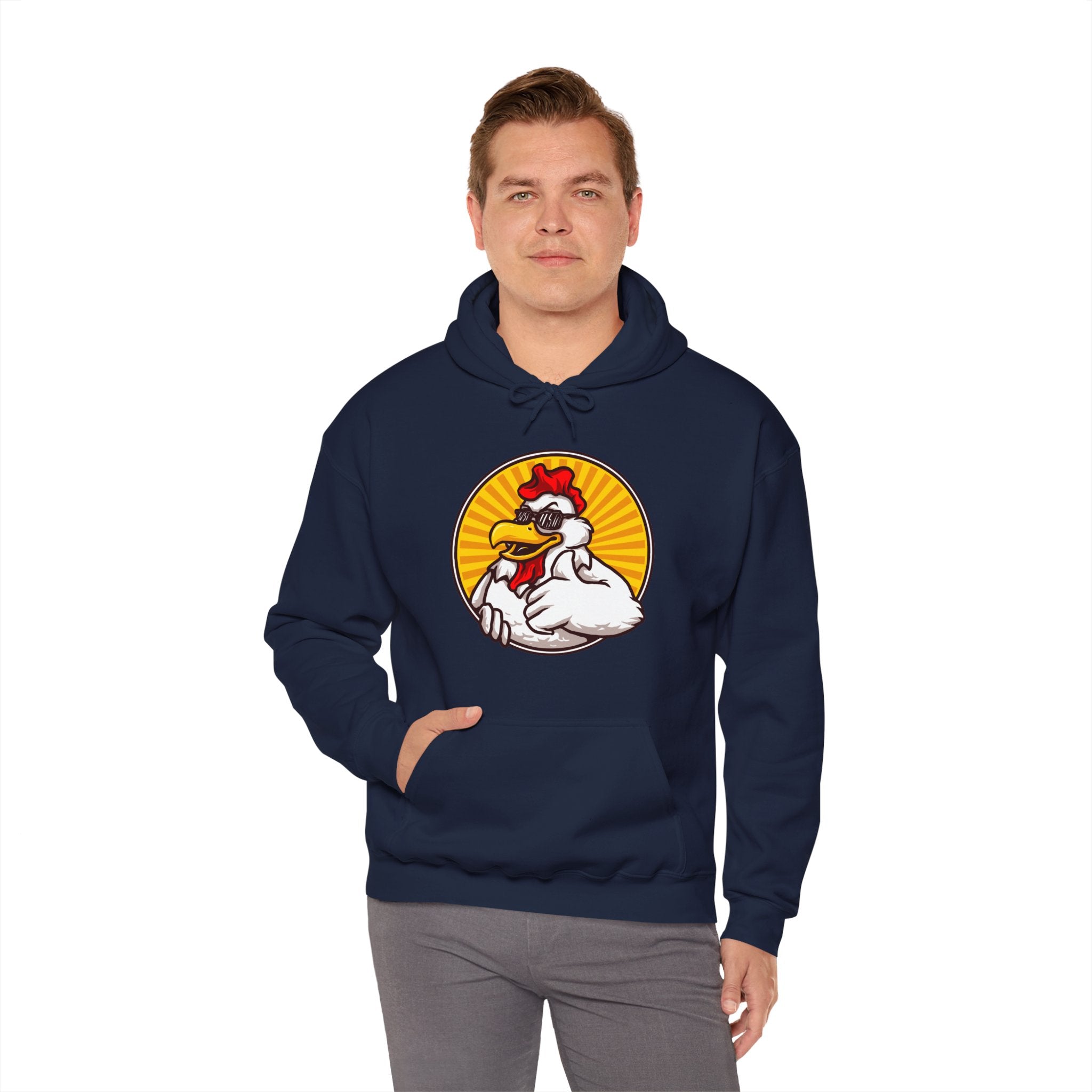 Funny Thumbs Up Chicken Unisex Graphic Novelty Hoodie