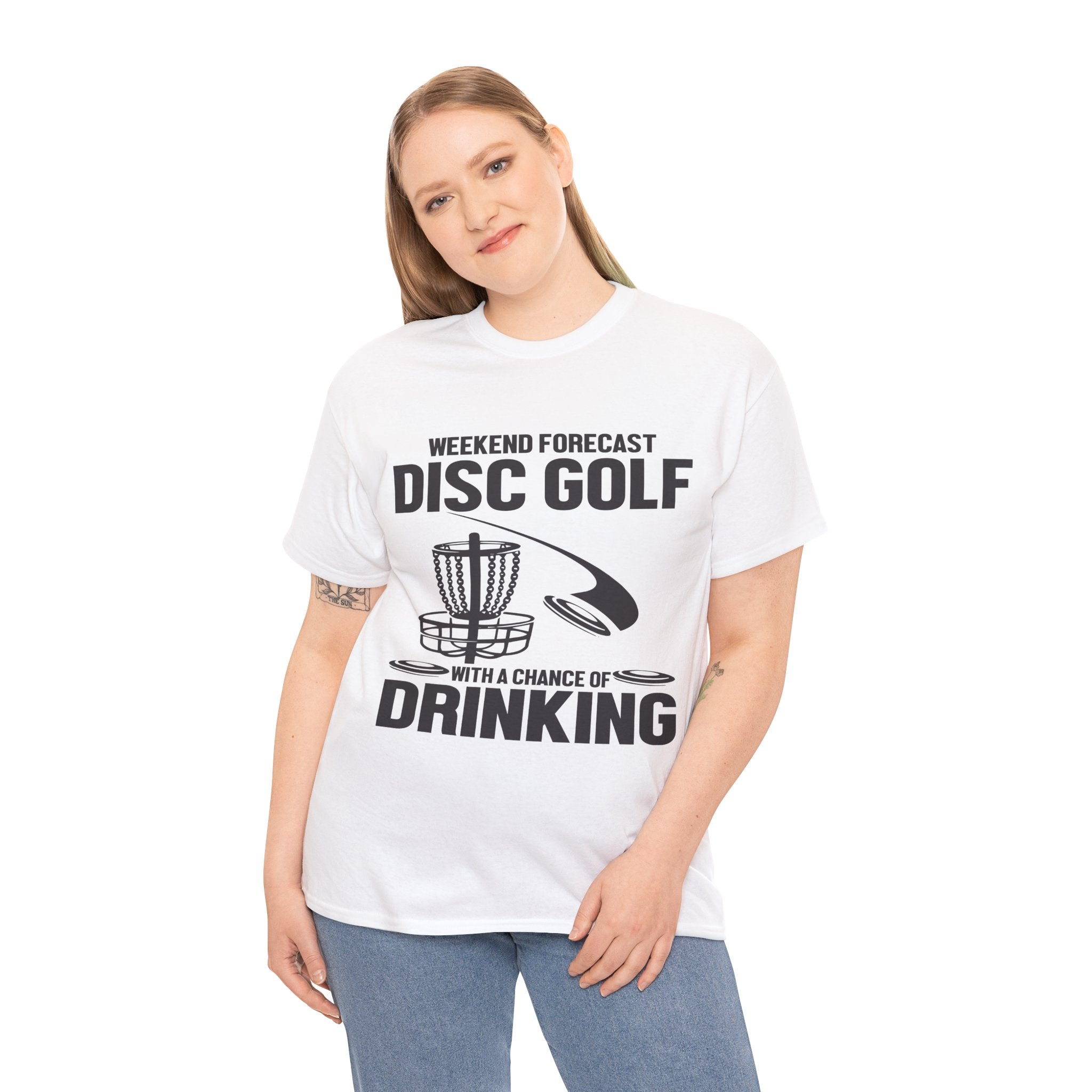 Funny Disc Golf Drinking Unisex Graphic Novelty T-Shirt