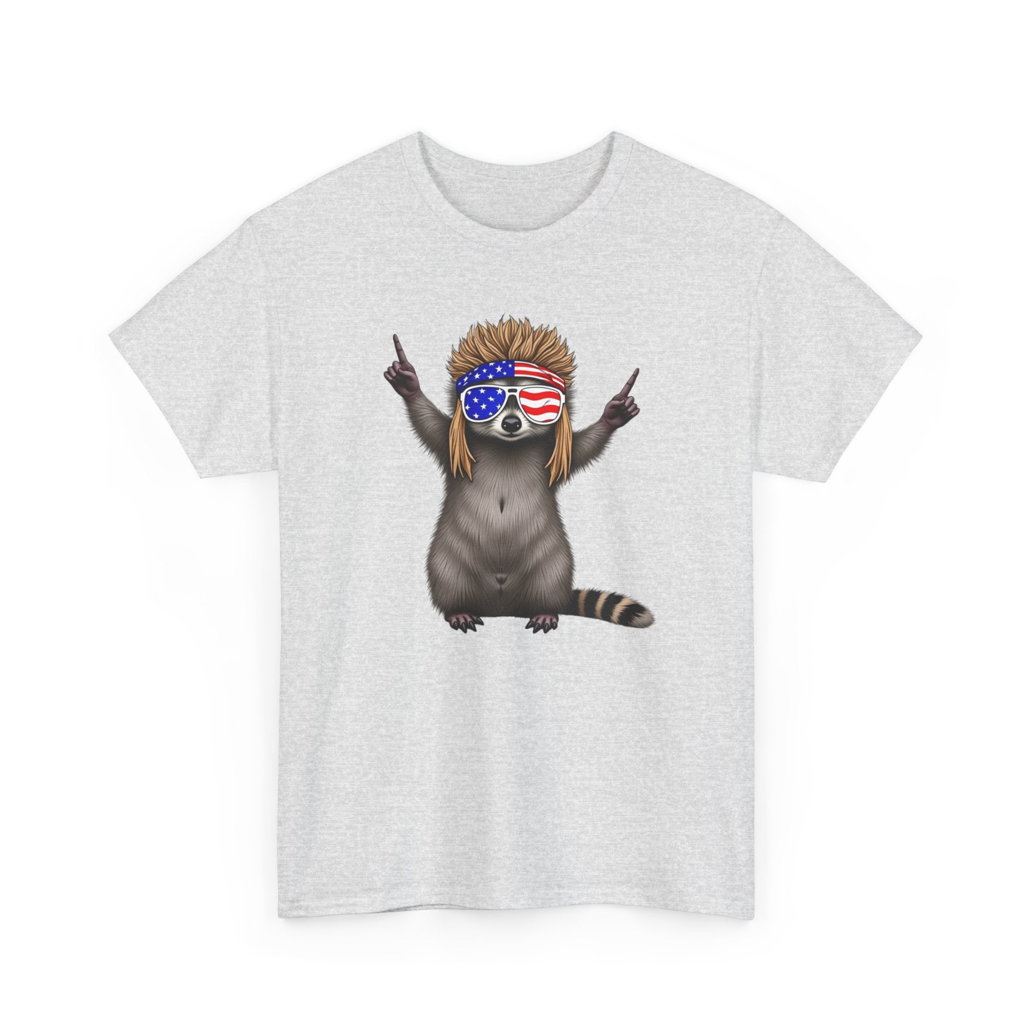 Funny Racoon Patriotic America Tee, Animal Graphic Shirt, 4th of July Unisex