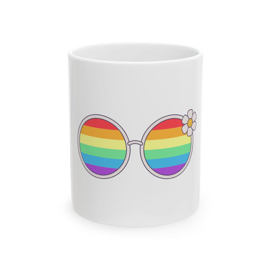 Cute Retro Vintage Glasses Summer Ceramic Coffee Mug