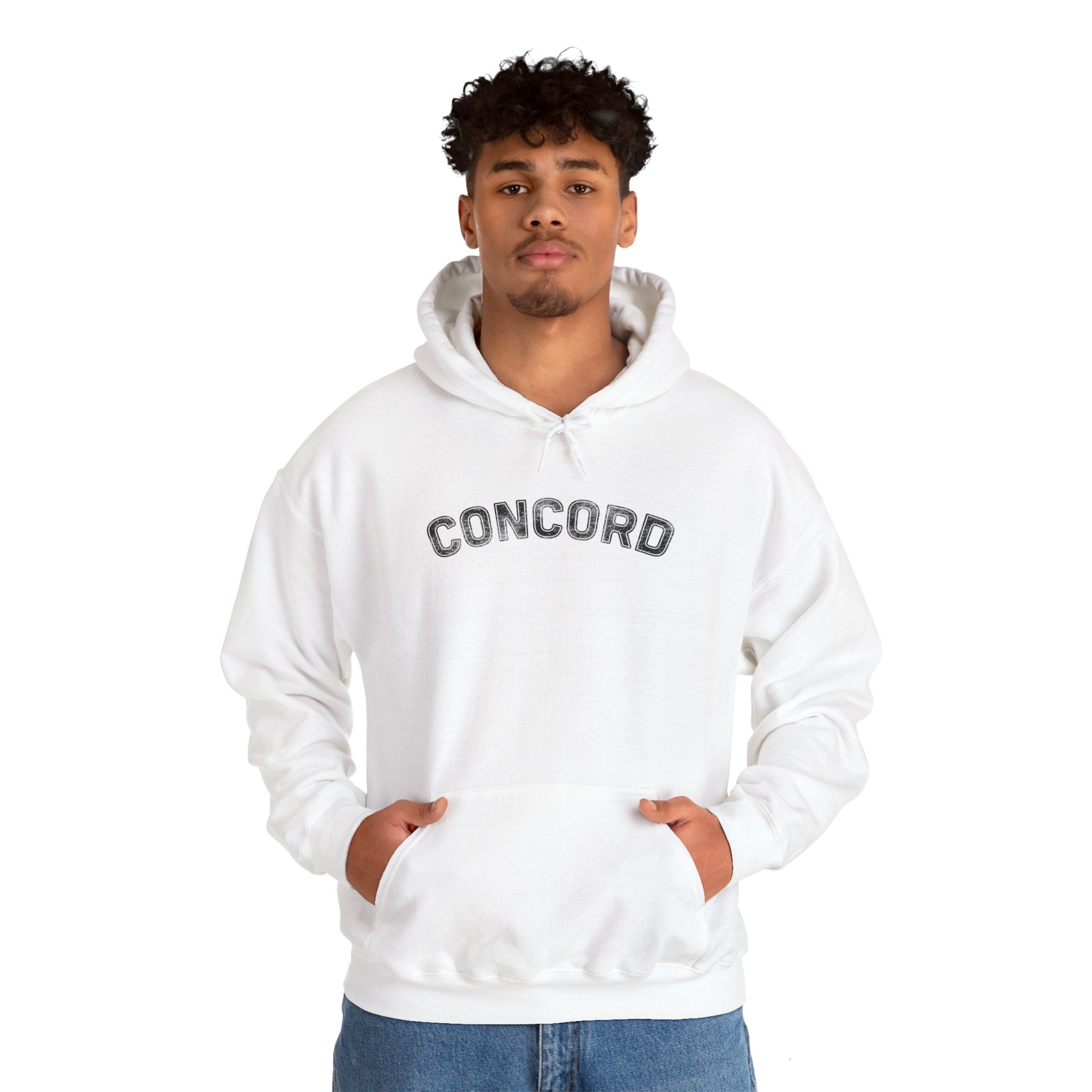 Concord North Carolina NC Curved Font Hoodie