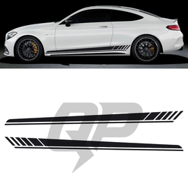 Calcomanía de franja lateral de carreras para Mercedes Benz C63 AMG (2015-2021)