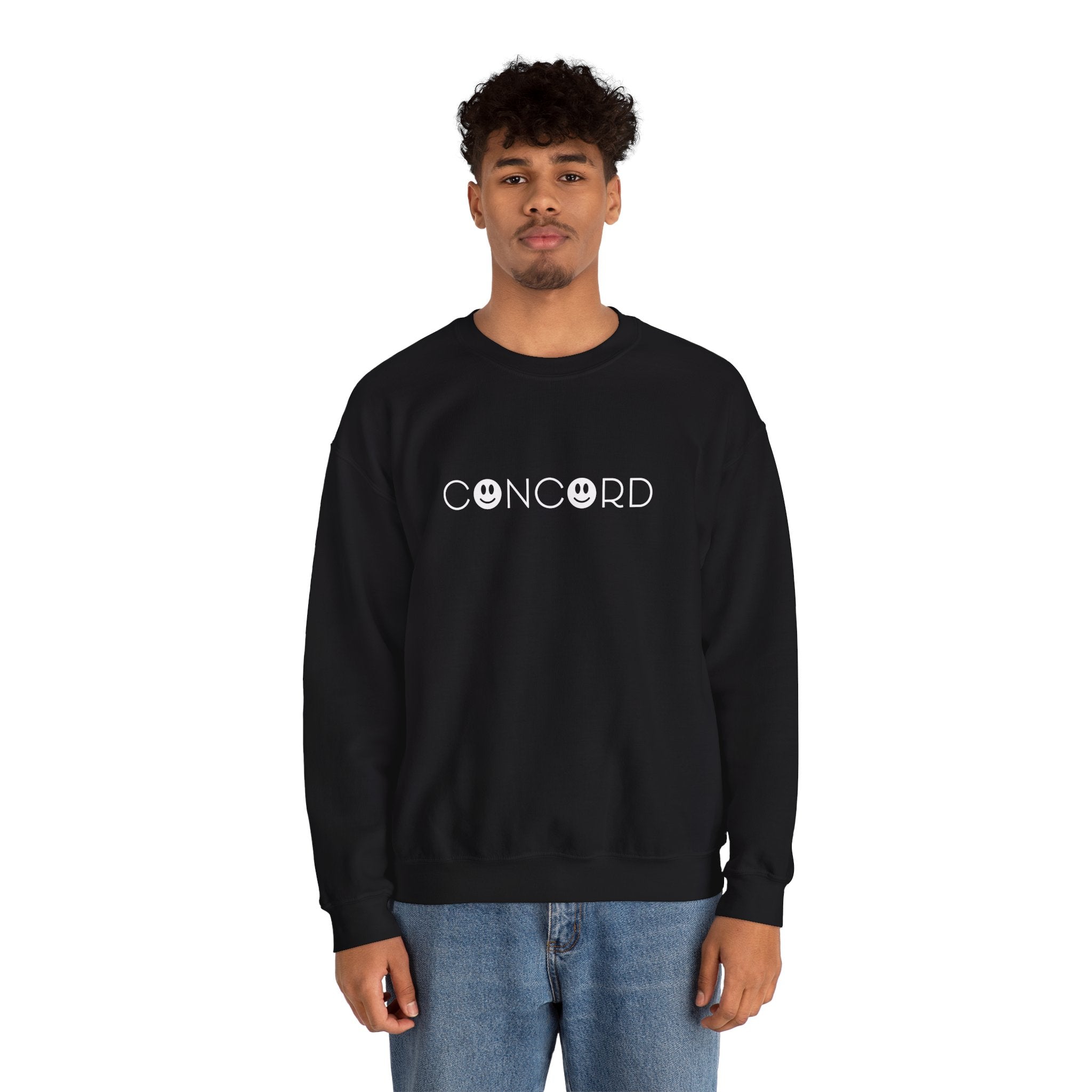 Concord North Carolina NC Smiley Face Crewneck Sweatshirt