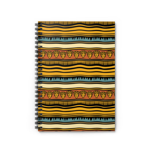 Cute Boho Modern Retro Egyptian Textile Style Spiral Journal Notebook