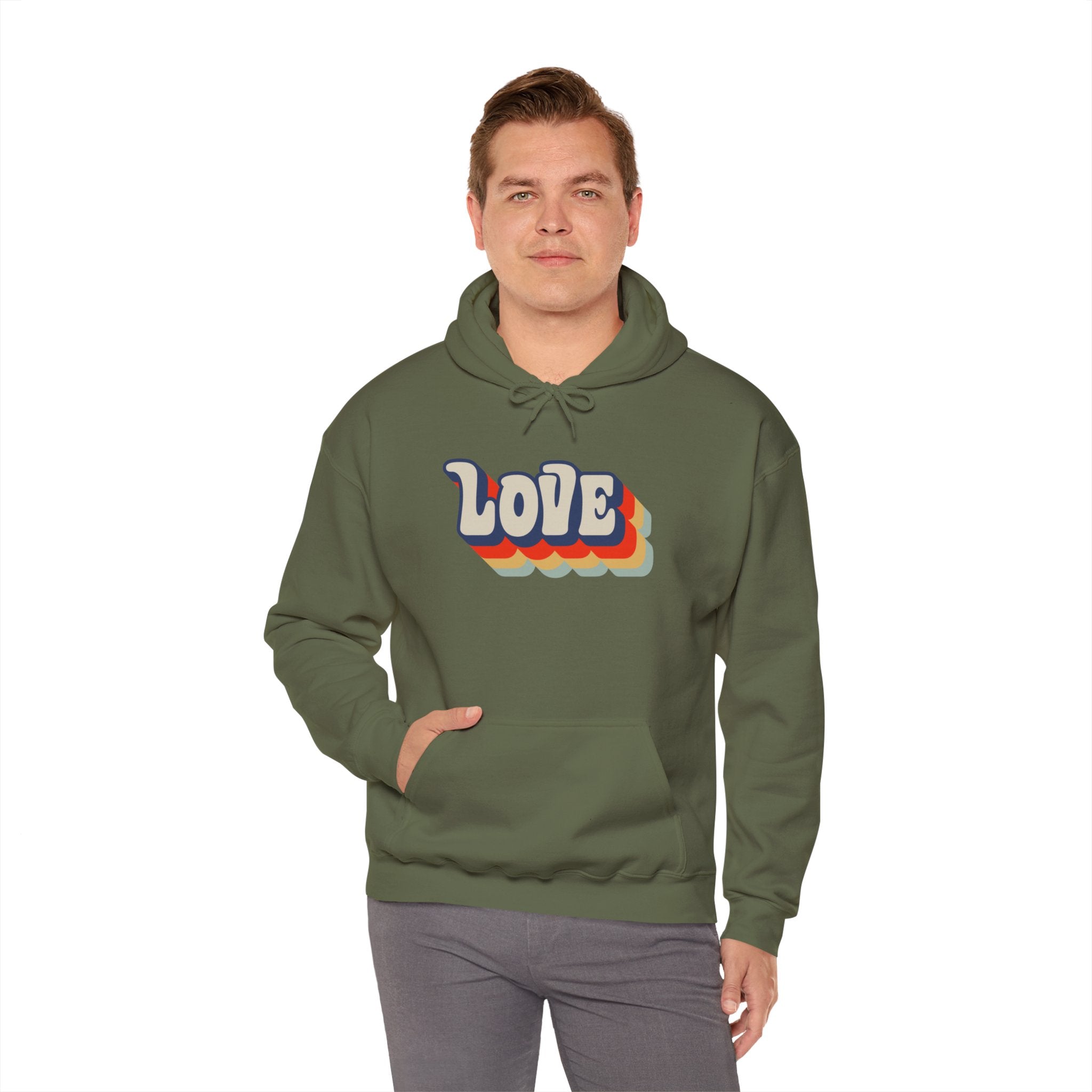 Love Retro Vintage Unisex Hoodie