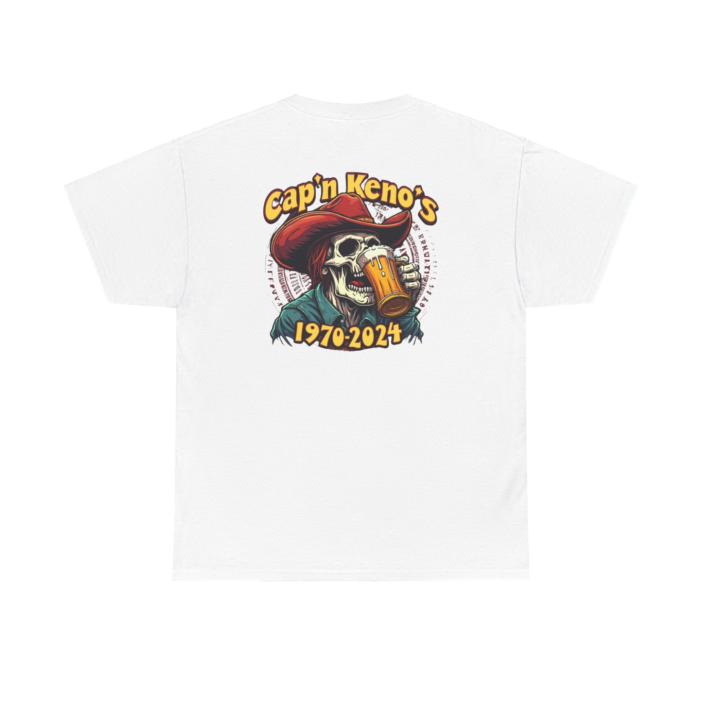 Cap'n Kenos Vintage Skull Graphic T-Shirt