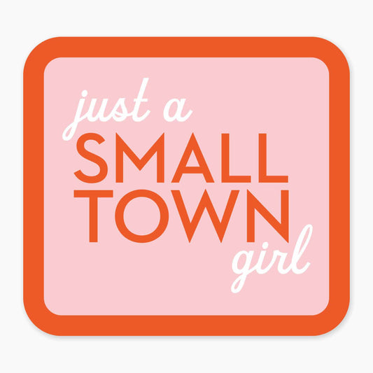 Small Town - 3" Art Sticker - sticker, laptop decor, durable