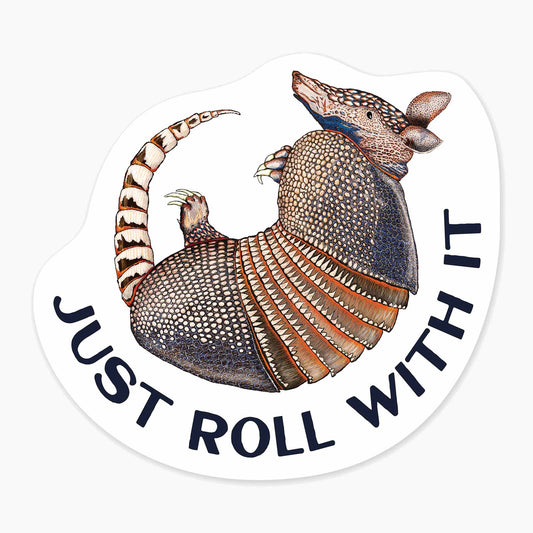 Armadillo - 3" Art Sticker - sticker, laptop decor, durable