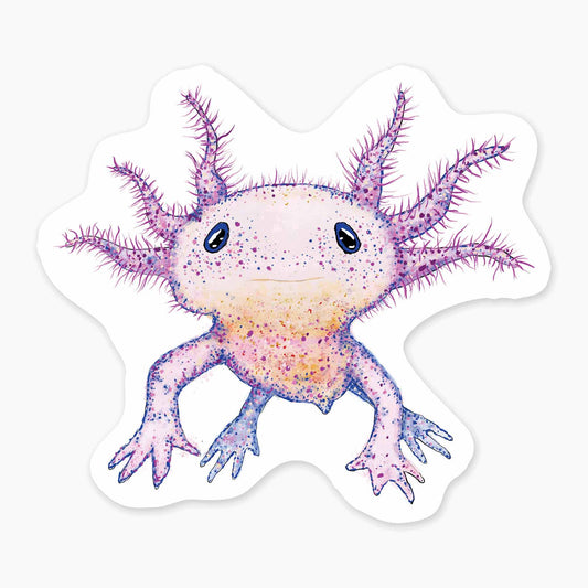 Axolotl - 3" Art Sticker - sticker, laptop decor, durable