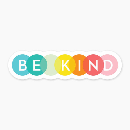 Be Kind - 3" Art Sticker - sticker, laptop decor, durable