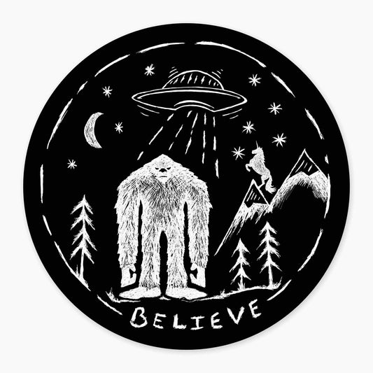 Believe - 3" Art Sticker - sticker, laptop decor, durable