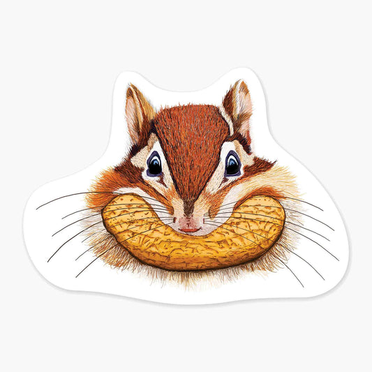 Chipmunk - 3" Art Sticker - sticker, laptop decor, durable