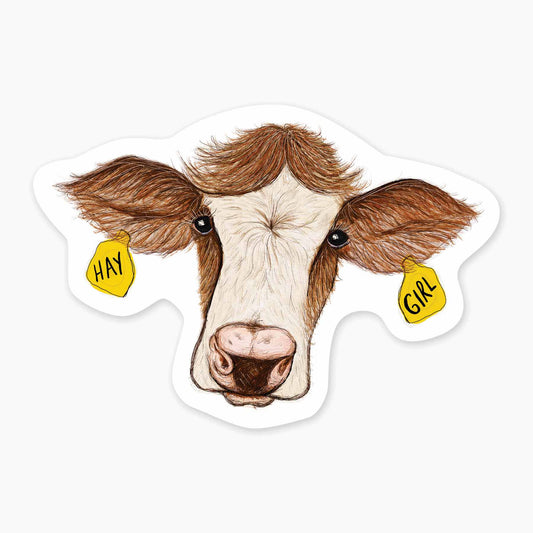 Hay Girl - 3" Art Sticker - sticker, laptop decor, durable