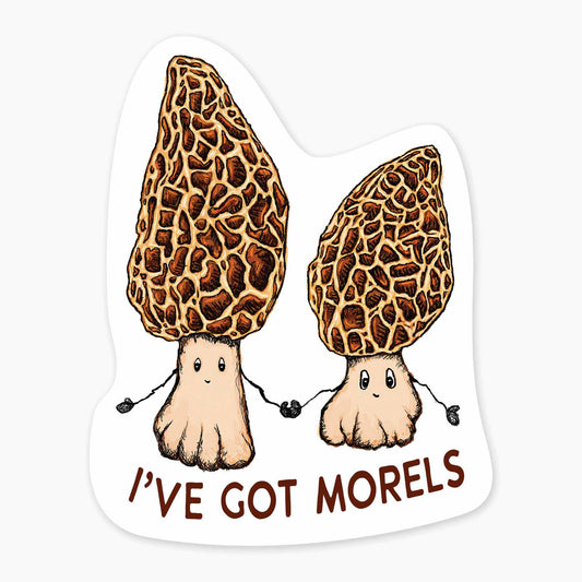 Morels - 3" Art Sticker - sticker, laptop decor, durable