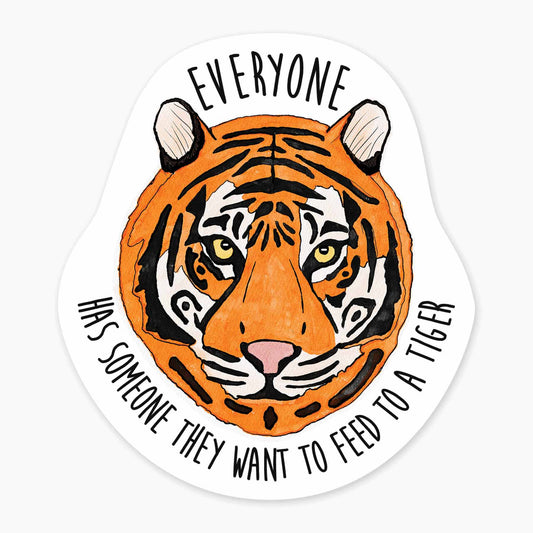 Tiger Food - 3" Art Sticker - sticker, laptop decor, durable