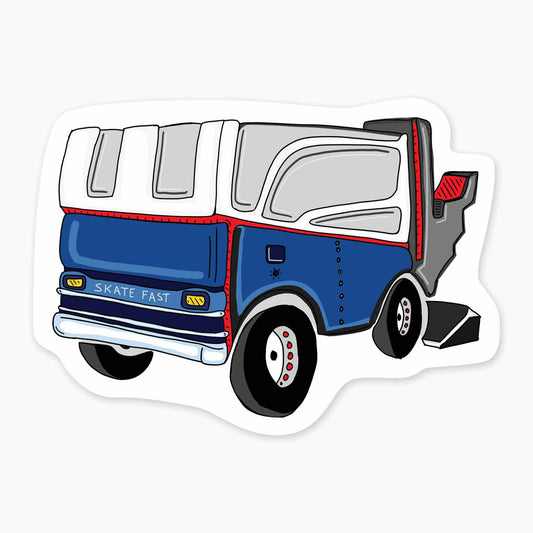 Zamboni - 3" Art Sticker - sticker, laptop decor, durable