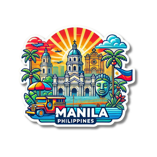 Manila Philippines Souvenir Sticker For Car Laptop