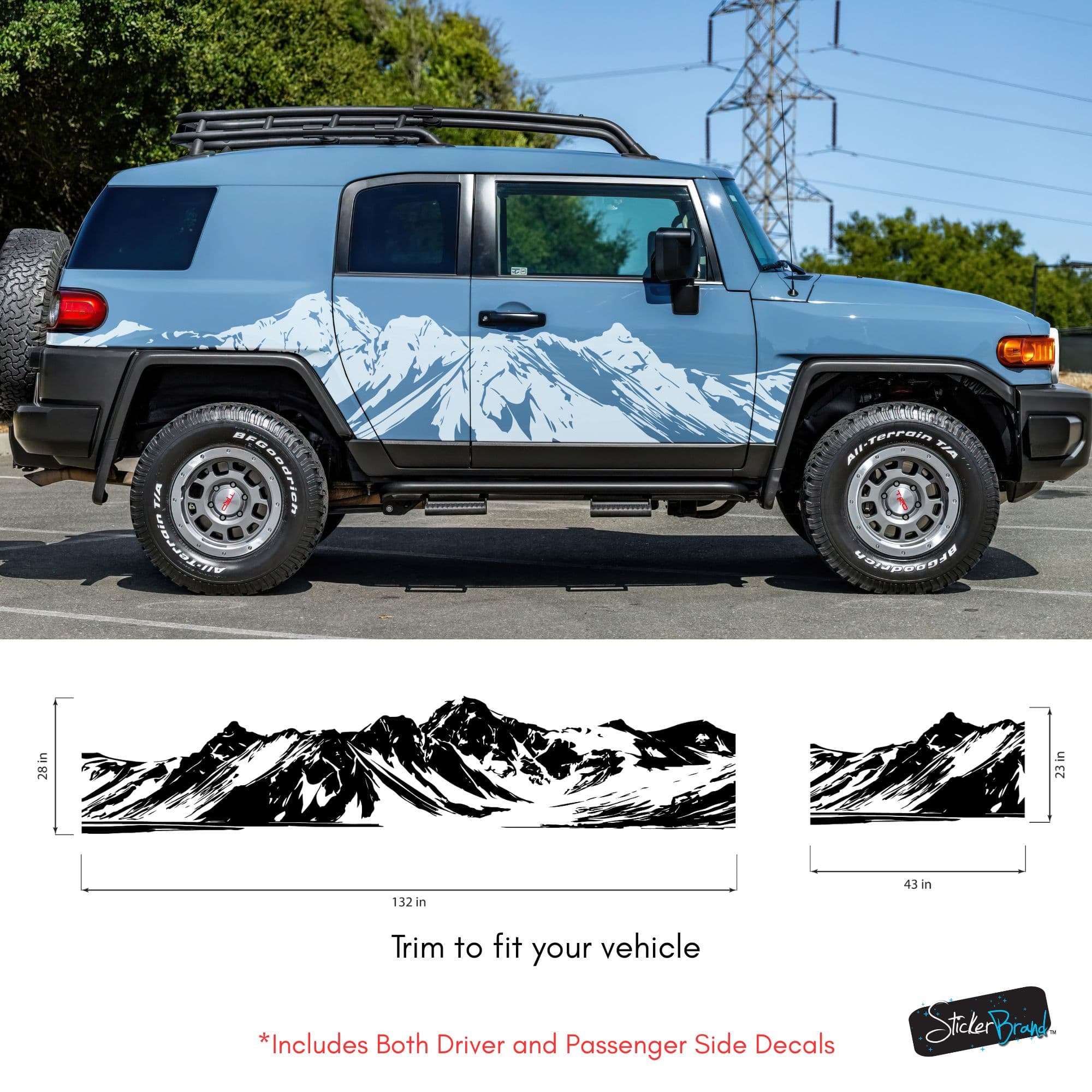 Mountain Truck Graphic Decal. Overland Vinyl Decal. #7085