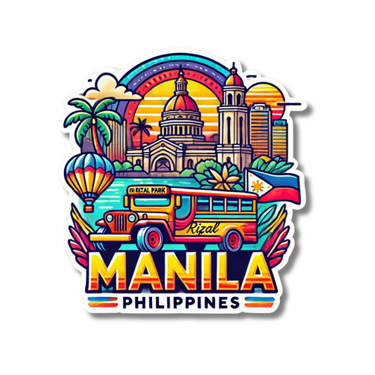 Manila Philippines Souvenir Sticker For Car Laptop