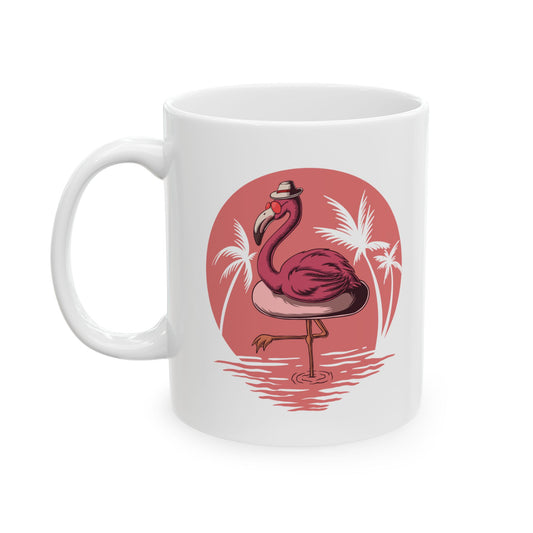 Summer Flamingo Vintage Retro Ceramic Coffee Mug