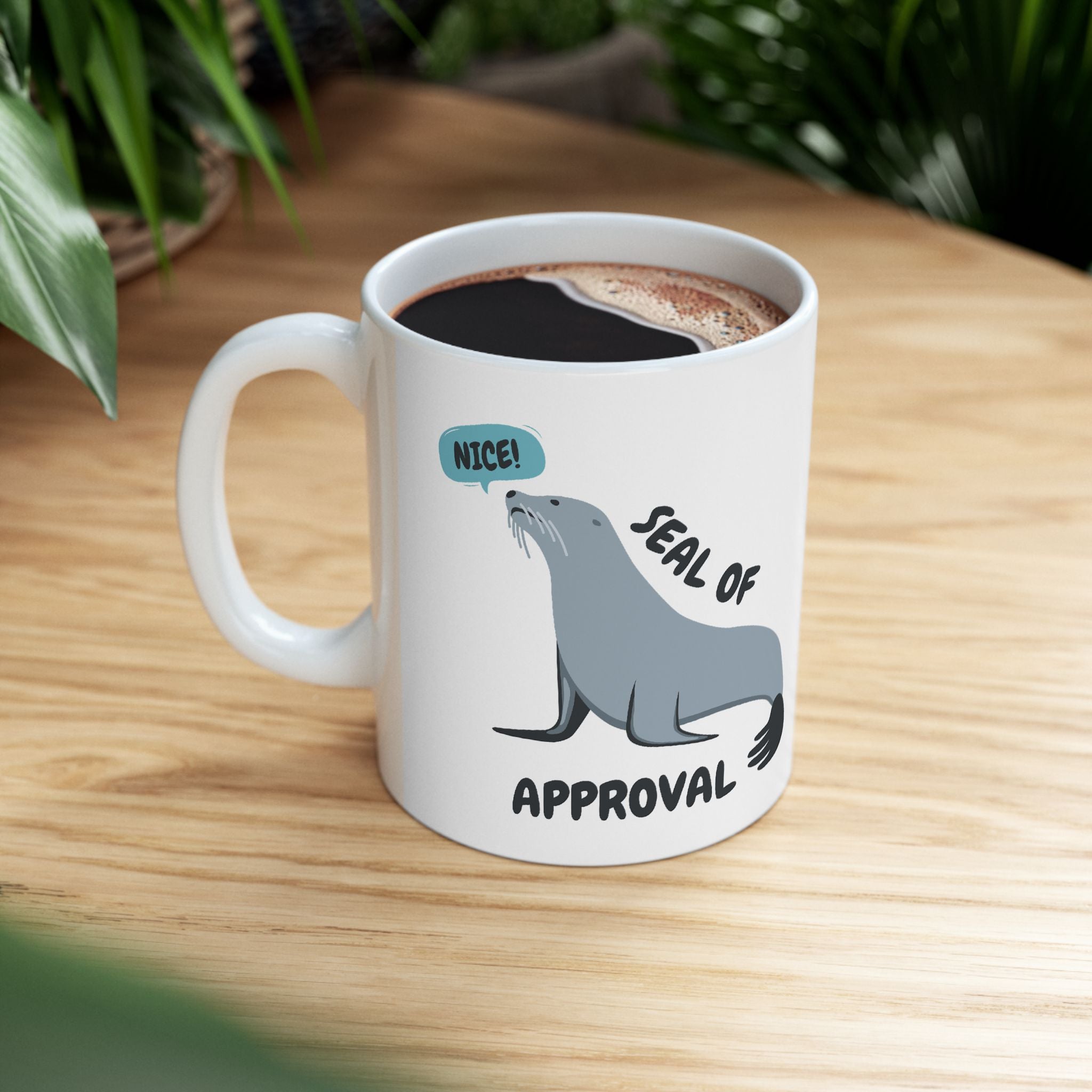 Seal of Approval Funny Cute Ceramic Coffee Mug