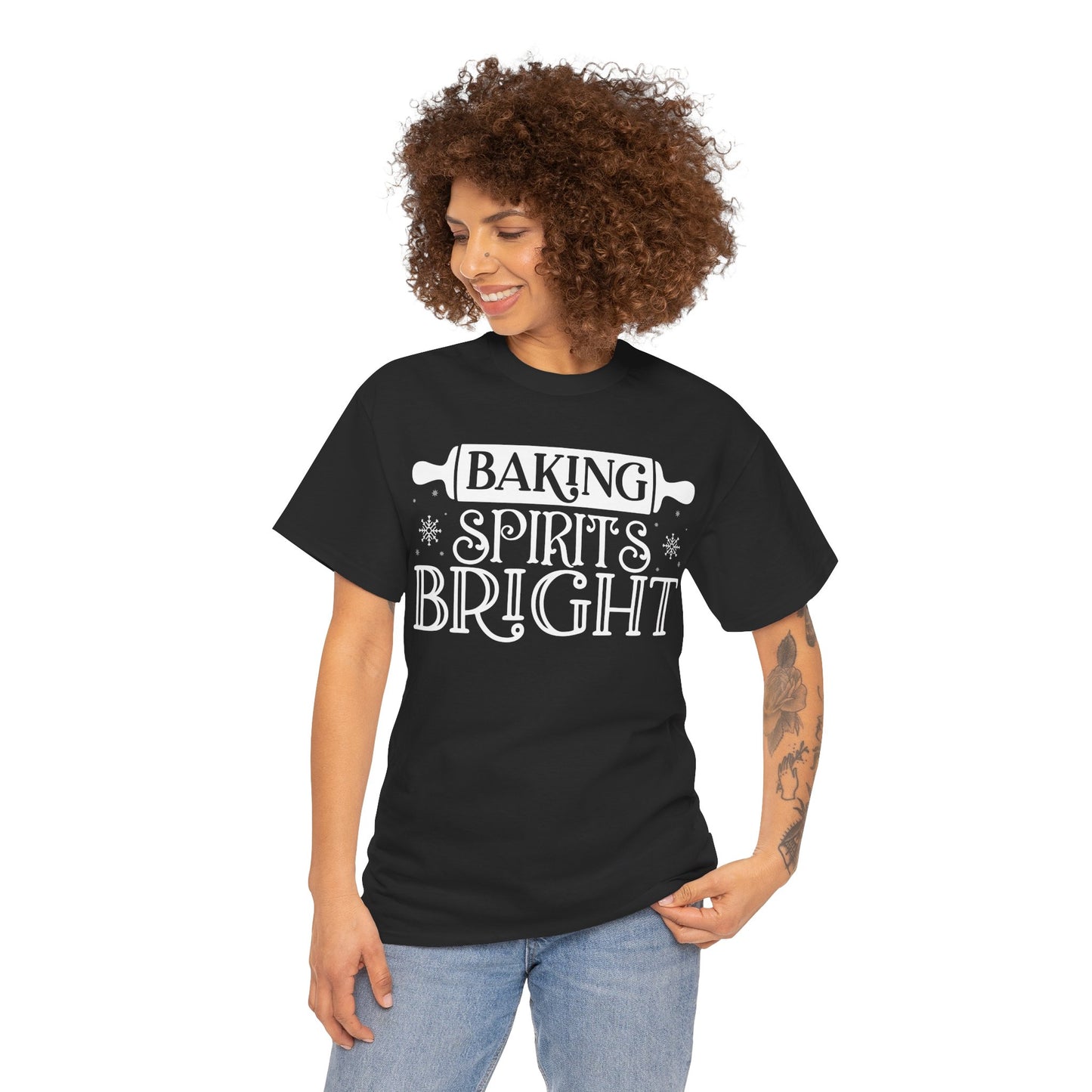Baking Spirits Bright Cooking Christmas Holiday Santa Gift Men's Women's T-Shirt